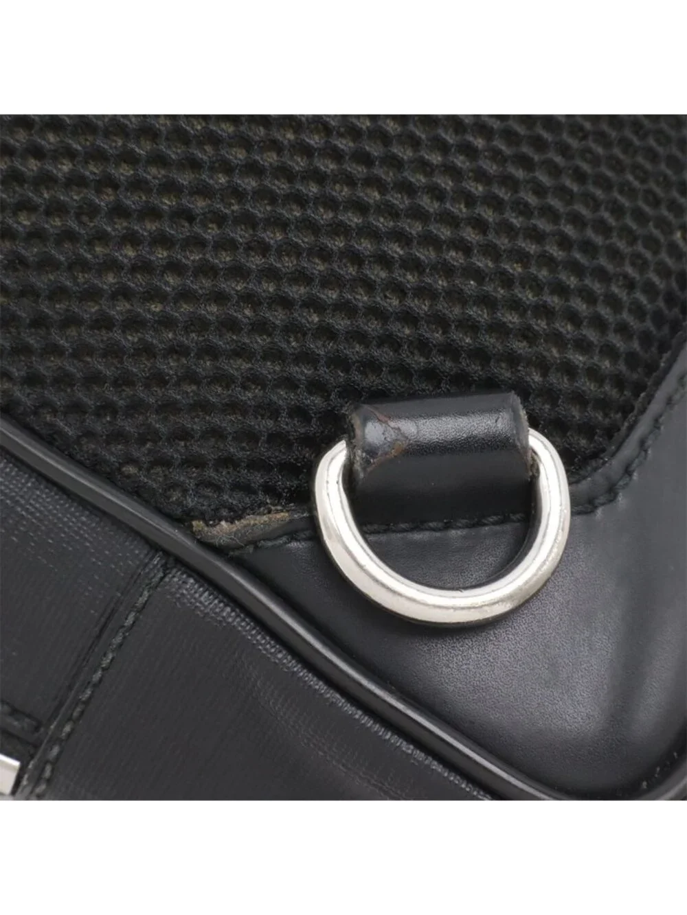 Gucci GG Supreme Web Stripe Belt Bag Leather Black Gray Silver